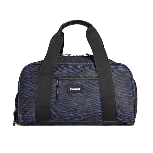Vooray Burner Small Gym Bag for Women and Men, 23L | Lightweight Duffle Bag with Shoe Compartment, Water Bottle Pocket, Magnetic Handles, Adjustable Strap, Use for Sports, Travel - color: XL Camo Mesh
