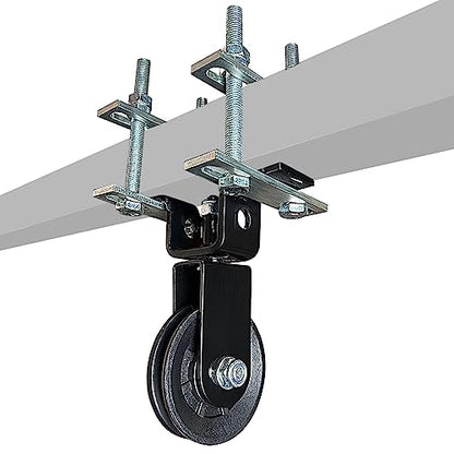 Power Rack Pulley Attachment, LAT Pulldown Machine - Cable & Weight Dual Pulley System for Home Gym Strength Training, Power Racks - color: Style 4