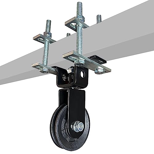 Power Rack Pulley Attachment, LAT Pulldown Machine - Cable & Weight Dual Pulley System for Home Gym Strength Training, Power Racks - color: Style 4