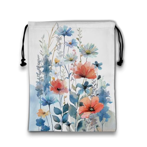 Gymnastics Grip Bag Lightweight Small Drawstring Grip Bags for Gymnasts - color: Blossom Floral-multi