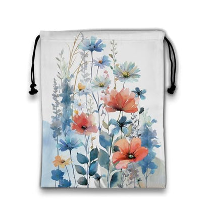 Gymnastics Grip Bag Lightweight Small Drawstring Grip Bags for Gymnasts - color: Blossom Floral-multi