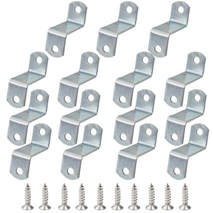 15PCS 1" Canvas Clips for Picture Framing, Offset Mounting Hardware with Screws for Art and Mirror Installation - size: 1 Inch