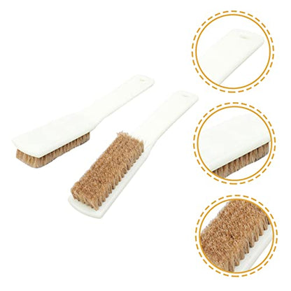 Veemoon 2pcs Boars Hair Walnut Stone Cleaning Brush for Outdoor Climbing Dry Scrub Brush Body