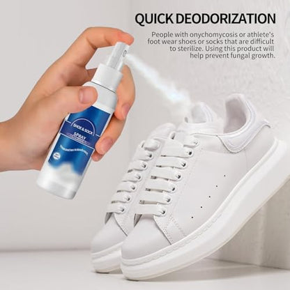 Shoe Deodorizer Spray, Foot & Shoe Deodorizer Spray, 2 fl.oz Instant Odor Eliminator for Smelly Shoes, Feet and Sock - Keeps Feet and Shoes Long-Lasting Freshness, Shoe Odor Eliminator for Footwear
