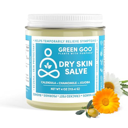 Green Goo Dry Skin Salve, All-Natural Moisturizer for Hydrating The Body & Face, Helps Alleviate Symptoms of Chronic Skin Conditions, 4 Oz - size: 4 Ounce (Pack of 1)