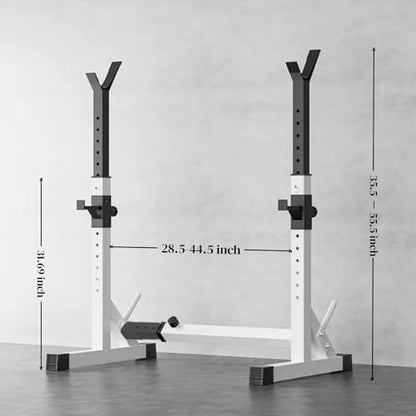 Adjustable Squat Rack Barbell Rack For Home Gym Max Load 550LBS | Bench Press Rack，Multi-Function Barbell Rack，Weight Lifting