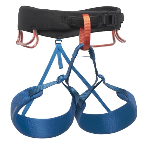 BLACK DIAMOND Men's Momentum Rock Climbing Harness, Adjustable Loops - color: Kingfisher, size: LG (33-36" Waist)
