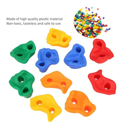 Rock Climbing Holds, Colorful Children Rock Climbing Wall Holds Set Practical Playground Equipment Accessory Mounting Hardware for Playground Climbing