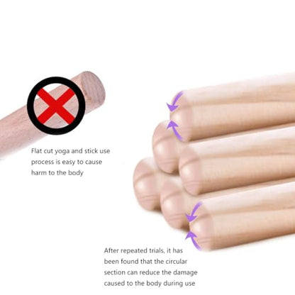 Portable Wood Training Fitness Poles Comfortable Body Stretching Tool Correct Postures Exercise