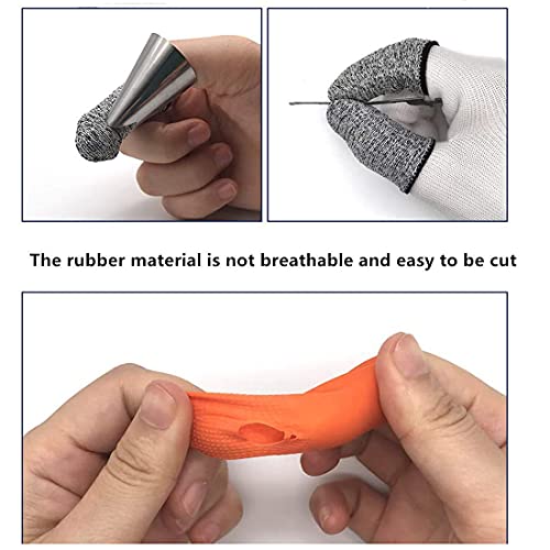12 PCS Finger Cots Cut Resistant Protector, Finger Covers for Cuts, Gloves Life Extender, Cut Resistant Finger Protectors for Kitchen, Work, Sculpture, Anti-Slip, Reusable - size: 12 Count (Pack of 1)