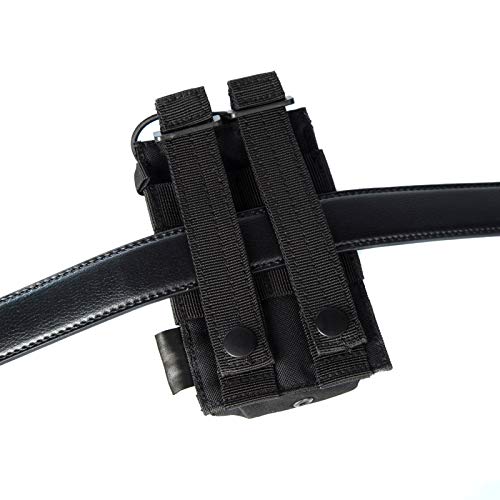 Tactical Molle Radio Holster Holder Case Military Heavy Duty Pouch Bag for Two Ways Walkie Talkies Adjustable Storage with 1 Pack Patch