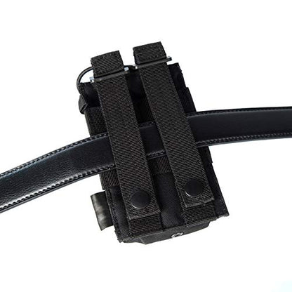 Tactical Molle Radio Holster Holder Case Military Heavy Duty Pouch Bag for Two Ways Walkie Talkies Adjustable Storage with 1 Pack Patch