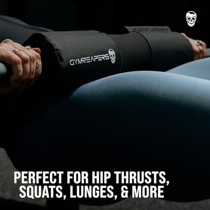 Gymreapers Barbell Squat Pad - Protective Bridge Pad For Hip Thrust, Squats, Lunges - Hip Support, Neck Protection For Bar - color: Black Covered