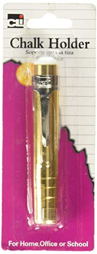Charles Leonard Pen Style Aluminum Chalk Holder with Chalk, Assorted Colors (74545) - color: Assorted Colors