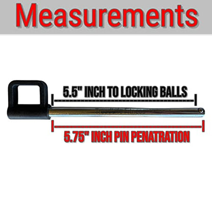 TreadLife Fitness Universal Weight Stack Pin for Commercial Gym or Home Gym | Heavy Duty Pin Insert | Health Club Grade Steel - style: Ring Handle
