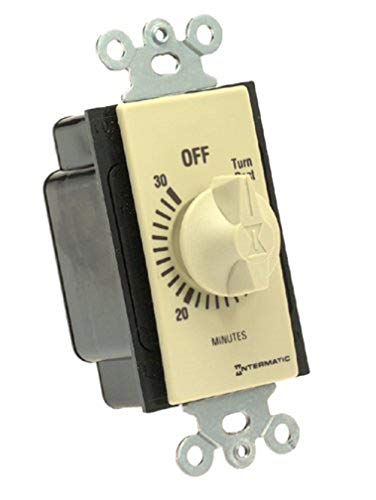 Intermatic FD30MC 30-Minute Spring-Loaded Wall Timer for Fans and Lights, Ivory - color: Ivory, size: 30-Minute, style: Without Hold on Timer