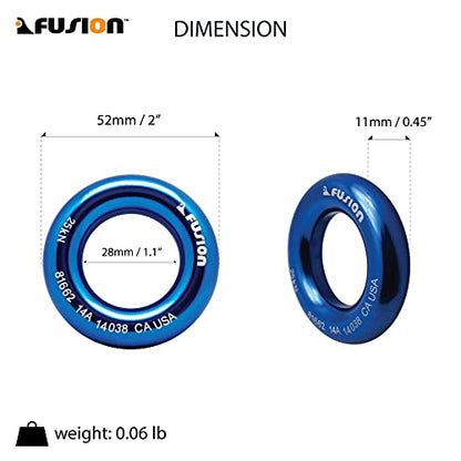 Fusion Climb Aluminum O-Ring Small 2" - style: 2" 10pack Blue