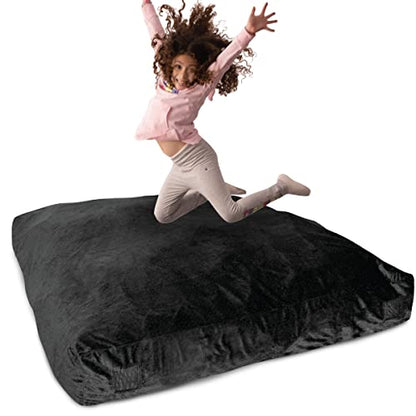 Milliard Crash Pad Sensory Pad with Foam for Kids and Adults with Washable Cover (5 feet x 5 feet) Black - color: Black