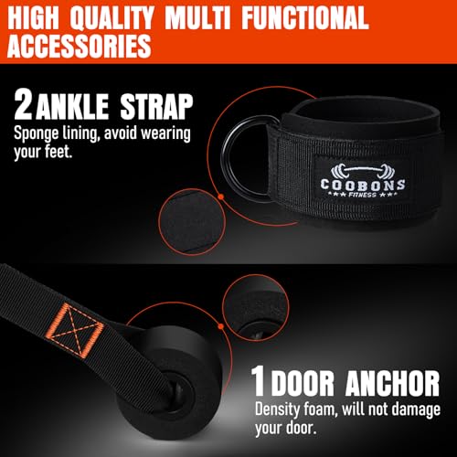 Resistance Bands with Handles, 175lb Exercise Bands for Working Out, Fitness Bands, Workout Bands with Door Anchor and Ankle Straps, Physical Therapy, Yoga, Strength Training Home Gym Equipment - style: 175LBS