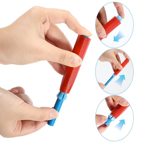 10PCS Chalk Holders,Adjustable Sidewalk Chalk Holder,Plastic Chalks Holder Stick, for Teachers, Offices, and Drawing Boards, Protecting Hands, 5 Colors