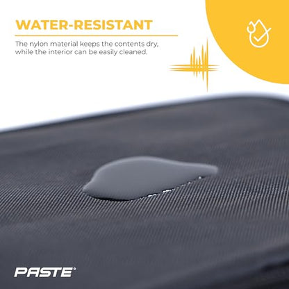 PASTE Shoe Bag Black - Waterproof Shoe Carrying Bag with Zipper for Men, Women - Ideal for Gym, Sneaker, Golf, Football, Soccer, Tennis, Bowling, Basketball, Dance Shoes - Organizer, Shoe Cover
