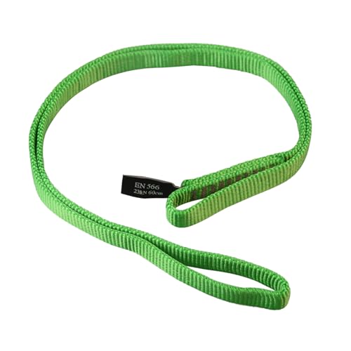 16mm Tubular Webbing EN566 Nylon Straps | 23kN/5171lbs Webbing Sling Runner for Tree Work, Climbing, Rigging, Positioning, Ziplining, Anchoring - color: Green, size: 60cm / 24inch | Pack of 1
