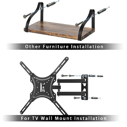Drywall Anchors for TV Mount,Lag Bolt Kit | With Concrete Wall Anchors M8 Lag Bolts and Washer Installation on Brick or Concrete Wall by with Screw Hardware Tool Socket