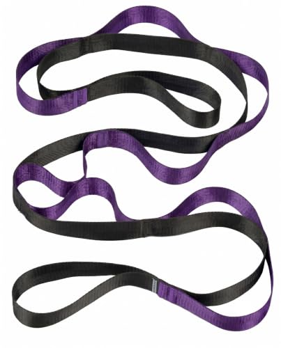 Acozycoo Stretching Strap with Loops for Physical Therapy,Knee,Calf,Back | Yoga Strap for Stretching,Non-Elastic Stretch Band,Rehab,Pilates,Flexibility Training,Hamstring,Leg Lifter,Fascia,Leg,Hip - color: Purple-02, size: Length: 75 inches, Width: 1 inch