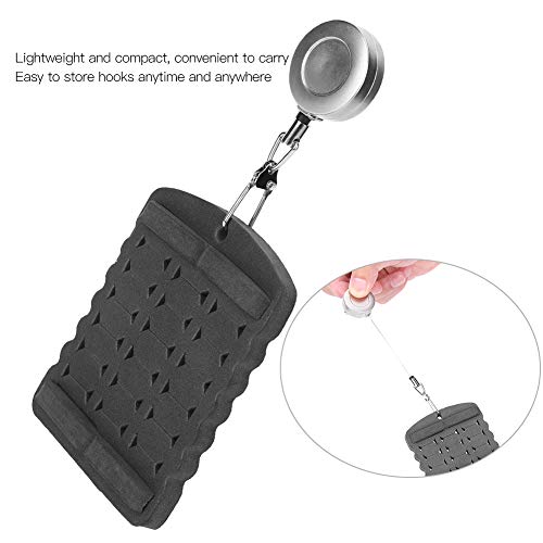 Fishing Hook Storage Foam Board with Expansion Buckle Fly Fishing Bait Hanging Board Accessory for Tackle Box