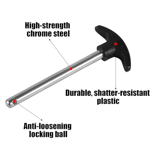 NQEUEPN Weight Stack Pin, 3/8" Diameter 6" Locking Space Heavy Duty Gym Pins Universal Weight Selector Pin for Home Commercial Gym Strength Training Exercise Machine Attachments