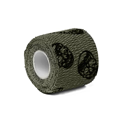 Gymreapers Hook Grip Weightlifting Tape (3 Pack) Premium Adhesive Thumb Skull Tape for Finger Protection, Powerlifting, Exercise & Cross Training - Athletic Sweat Proof Tape - color: OD Green