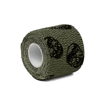 Gymreapers Hook Grip Weightlifting Tape (3 Pack) Premium Adhesive Thumb Skull Tape for Finger Protection, Powerlifting, Exercise & Cross Training - Athletic Sweat Proof Tape - color: OD Green