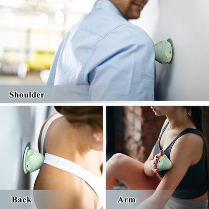 PROIRON Mountable Massage Ball with Suction Cup Pinpoint Deep Tissue Muscle Knot & Sore Relief, Vibration & Heating Trigger Point Massage Tool for Back Neck, Self-Massage Tool - color: Green