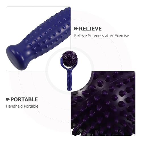 Veemoon Handheld Yoga Massage Stick with Large Spiky Balls Portable Muscle Roller for Shoulder and Leg Massage for Athletes and Muscle Relaxation