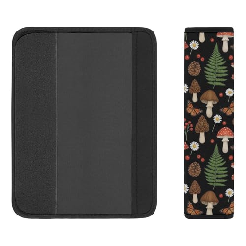 Universal Fit Seat Belt Shoulder Pad for Kids, Car Seats Pushchair Strollers High Chair Pushchair, 1 Pair Mashroom Print Flower Automotive Seat Belt Protector - color: Pattern 927