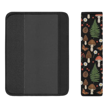 Universal Fit Seat Belt Shoulder Pad for Kids, Car Seats Pushchair Strollers High Chair Pushchair, 1 Pair Mashroom Print Flower Automotive Seat Belt Protector - color: Pattern 927