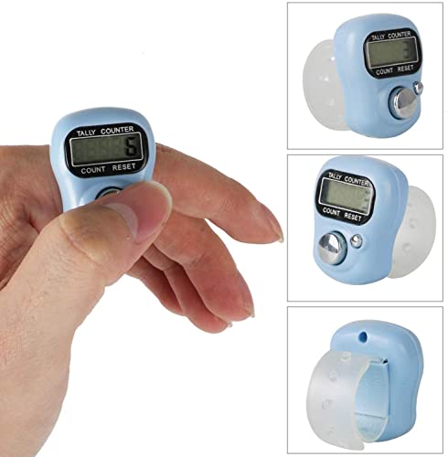 Electronic Finger Counter, Resettable Hand Tally, 5 Digit Number and LCD Electronic Digital Display, Handheld Clicker Counting - size: 7 Packs