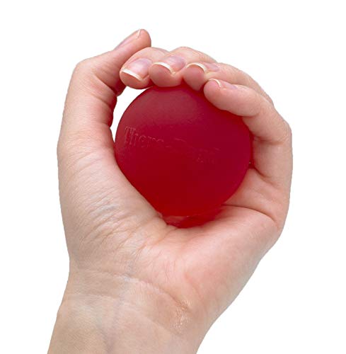 THERABAND Hand Exerciser, Ball For Hand, Wrist, Finger, Forearm, Grip Strengthening & Therapy, Squeeze Ball to Increase Hand Flexibility & Relieve Joint Pain, Red, Soft, Beginner - size: New Version, style: Red - Soft