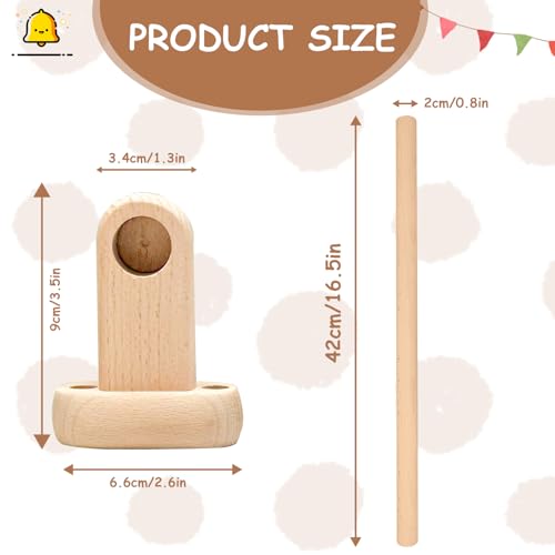 Duomilee Baby Pull up Bar Toddler Pull Up Bar Montessori Wall-Mounted Handrail Ballet Bar for Toddlers Suitable for Baby to Learn to Stand and Support. (17.3 in) - style: 17.3 IN