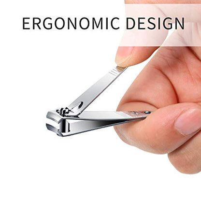 32 Pieces Stainless Steel Fingernail Nail Clipper Bulk Silver Portable Toenail Clippers Cutter Set - size: 32 Count (Pack of 1)