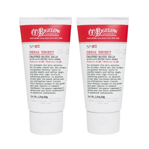 C.O. Bigelow Chapped Hands Balm, 1.7 oz | Deep Hydration & Protection - Hand Cream for Women and Men to Soften Dry Cracked Skin - No. 1012 with Glycerin (40.3%) - size: 1.07 Ounce (Pack of 2)