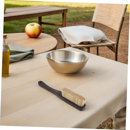 KOMBIUDA Climbing Chalk Brush and Wooden Handle with Boar Hair Bristles Efficiently Removes Chalk and Dirt Without Damaging Natural Rock for Outdoor Rock and Grip Cleaning for All-Season