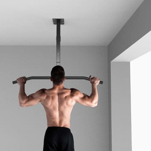 Height-Adjustable Ceiling Horizontal Bar, Ceiling Mount Pull Up, Strength Training Pull-Up Bars, Pull Up Bar for Home Gym, Safe and Stable, Load 600LB