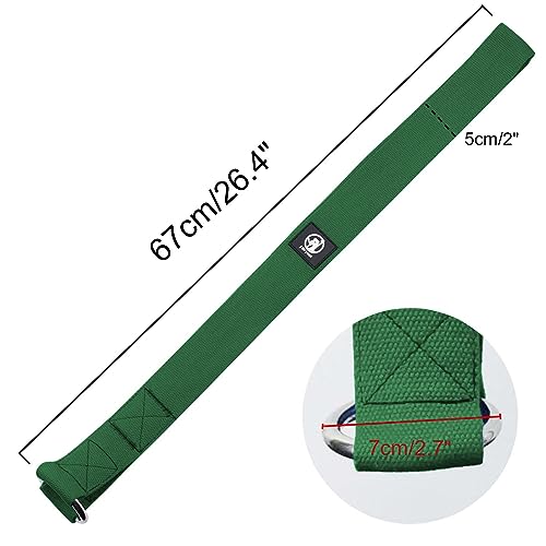 J Bryant Arm Wrestling Training Strap Belt Hand Grip- Ideal for Wrist Forearm and Biceps Workouts Multifunctional Home Gym Fitness Equipment Compatible with 1 inch and 2 inches Barbell Plates - color: Green