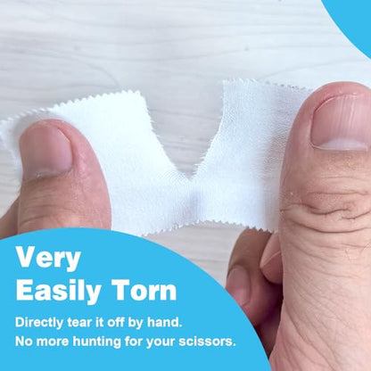 Athletic Tape - White Sport Tape - Easy Tear, Strong, No Sticky Reduce Wrist Ankle Tape for Athlete & Medical Trainers - size: 1.5 in x 45 ft