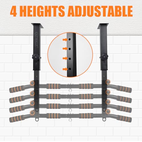 Height Adjustable Pull Up Bar, Heavy Duty Pull Up Bar, BarMount, Ceiling Mount, StrengthTraining Equipment for Home, Gym, Strength Training(Maximum (Ceiling mounted)
