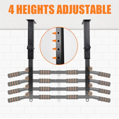 Height Adjustable Pull Up Bar, Heavy Duty Pull Up Bar, BarMount, Ceiling Mount, StrengthTraining Equipment for Home, Gym, Strength Training(Maximum (Ceiling mounted)