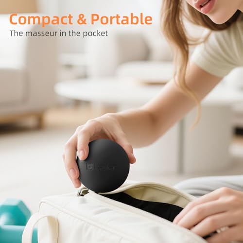 Massage Lacrosse Balls for Myofascial Release, Trigger Point Therapy | Foot Massage Ball to Relieve Plantar Fasciitis, Muscle Soreness - color: Black