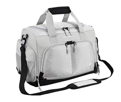 Ultimate Gym Bag 2.0: The Durable Crowdsource Designed Duffel Bag with 10 Optimal Compartments Including Water Resistant Pouch - color: Silver, size: Small (15")