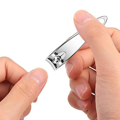 Mudder 28 Pcs Fingernail Nail Clippers Bulk Stainless Steel Toenail Clippers Thick Portable Travel Manicure Kit for Men and Women(Simple Style) - style: Simple Style
